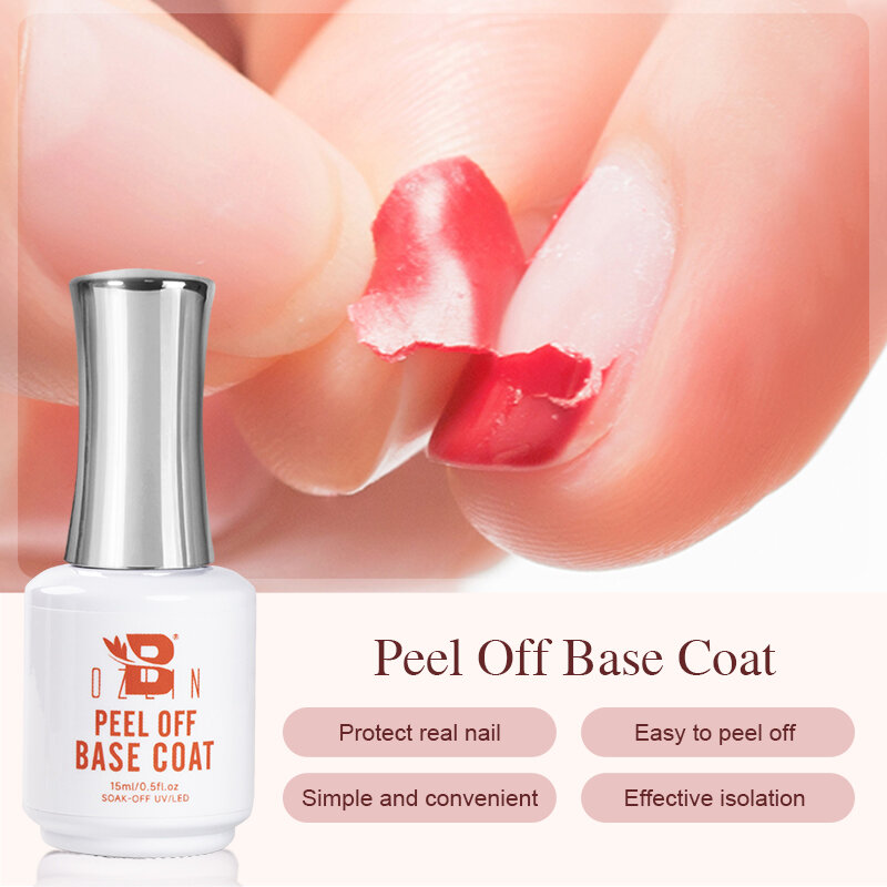 BOZLIN 15ML Nagellack Flüssigkeit Peel Off Latex Anti-einfrieren Häutchen Nagel Haut Protector Top Basis Matte Mantel geruch-Freies Nagel