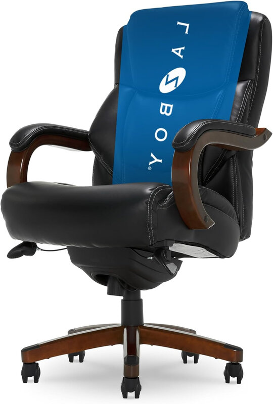 Высокий офисный стул La-Z-Boy Delano с высокой спинкой, эргономичная поддержка талии, офисная мебель из натуральной кожи