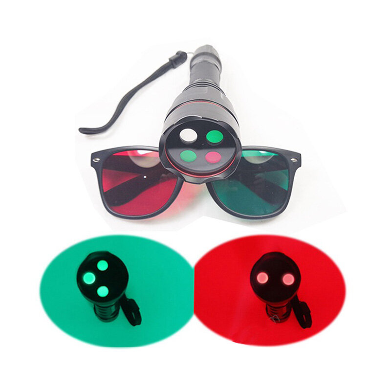 1Pcs มูลค่า4 Dot ชุดทดสอบ WFDT สีเขียวสีแดงแว่นตากรองภาพฟังก์ชั่นเครื่องมือทดสอบสำหรับ Amblyopia การฝึกอบรม DK01