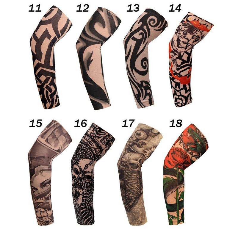 1Pcs Running Warmer Outdoor Sport Basketball UV Protection Tattoo Arm Sleeves Flower Arm Sleeves Arm Cover Sun Protection