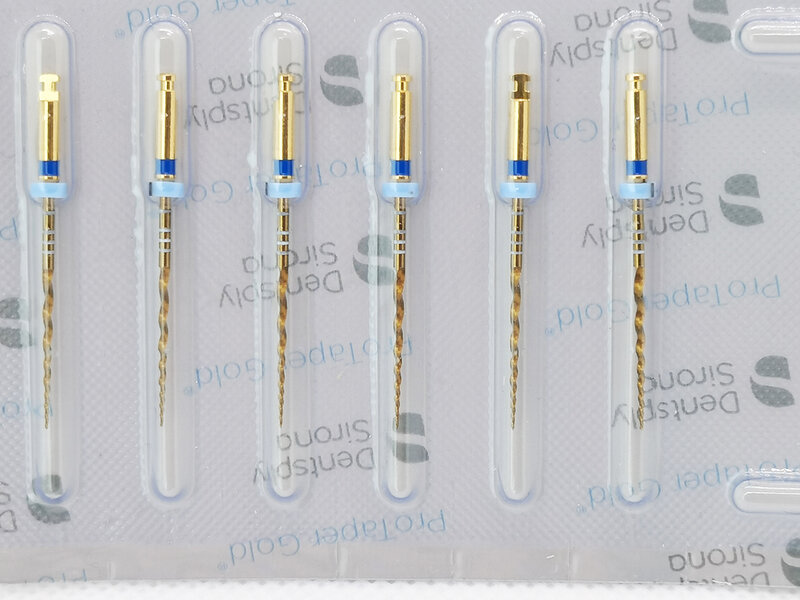 10PKS Dental Pro/Taper Gold Rotary Instrument Heat Activation Flexible Engine Files For Root Canal Tool Dentistry Material
