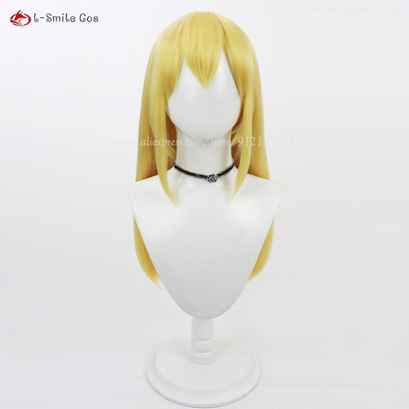 Anime Mashle Cosplay Lemon Irvine Cosplay Wig 65cm Long Golden Yellow Wigs Heat Resistant Synthetic Hair Halloween Party Wig