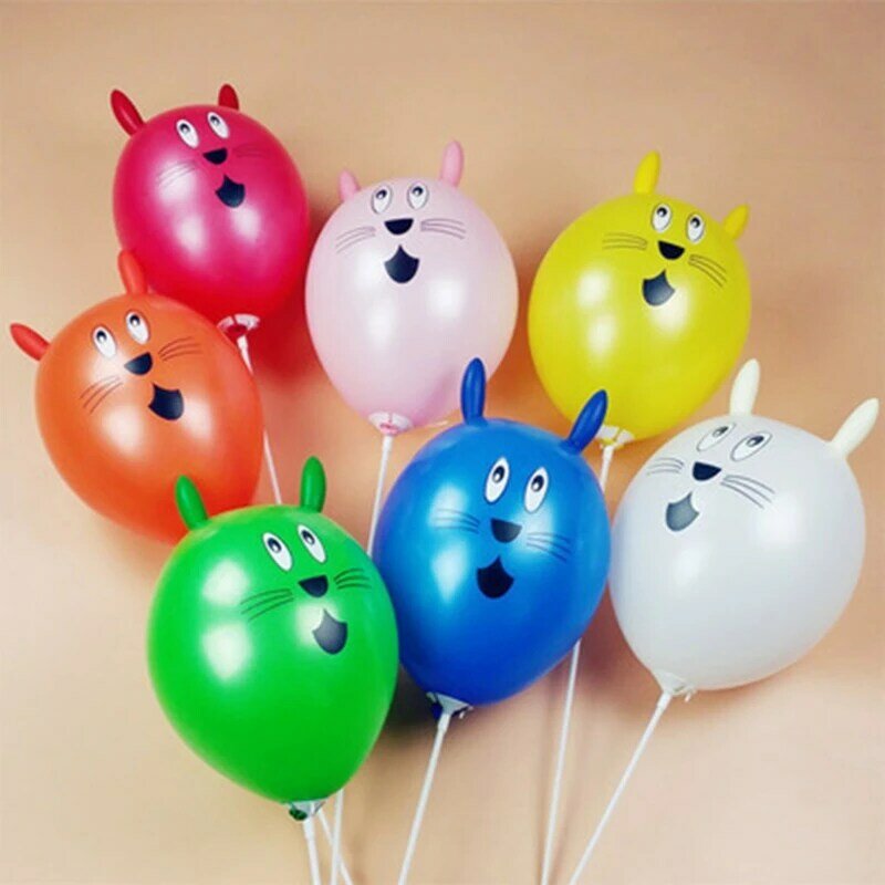 Y1UB-globo inflable divertido con forma conejito, globo para puerta, pared, decoración Pascua