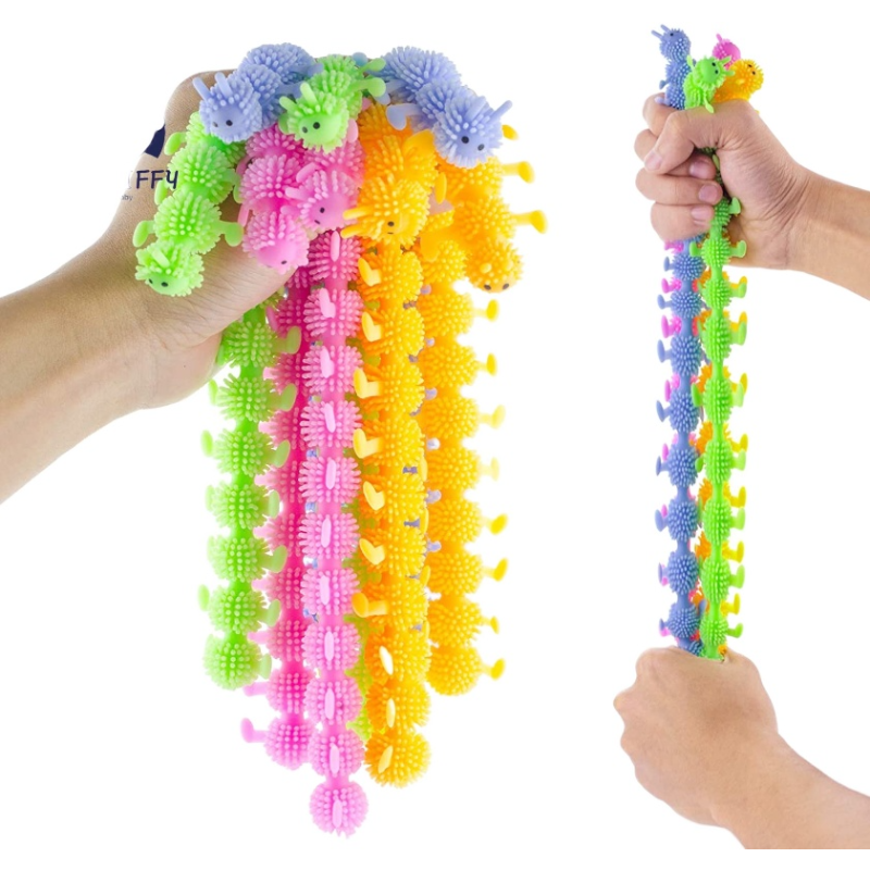 Caterpillares Brinquedo Sensorial para Adolescentes e Adultos, Alívio do Estresse, Stretchy String Worm Pops, Fidget Therapy, Anti Ansiedade, 1Pc