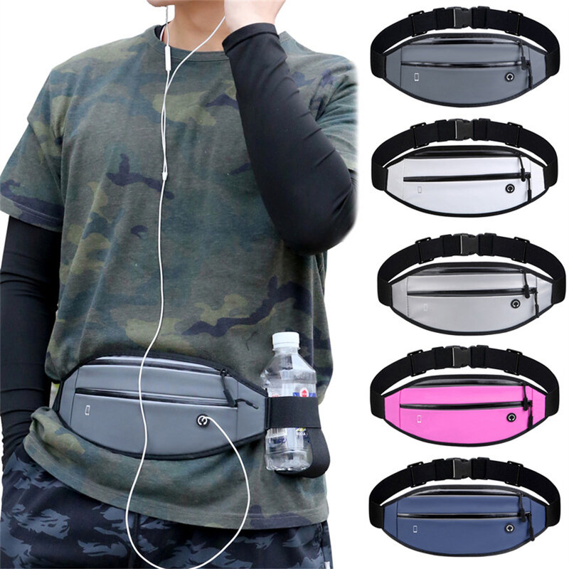 Men Running Waist Bags Water Bottle Holder Outdoor Camping Hiking Fitness Women Bicycle Cycling Belt Sports Fanny Packs