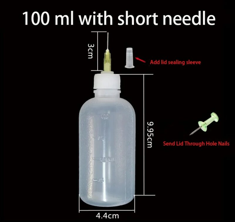 Dispensing Bottle Plastic Needle Glue Bottle Machine Oil Bottle Needle Drip Bottle Needle Nozzle Bottle with Needle Bottle