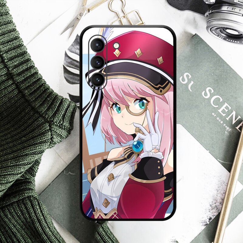 Charlotte Genshin Impact Cryo Charakter 4 Sterne Handy hülle für Samsung Galaxy S23 Ultra S22 S21 Fe S20 A54 Note20plus A53