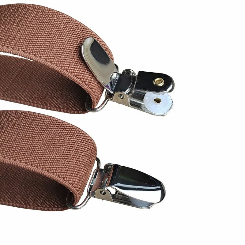 Bretelle regolabili per bambini 2.5cm di larghezza bretelle a forma di Y 4 clip bretelle elastiche cinghie per pantaloni cintura 1-3 anni