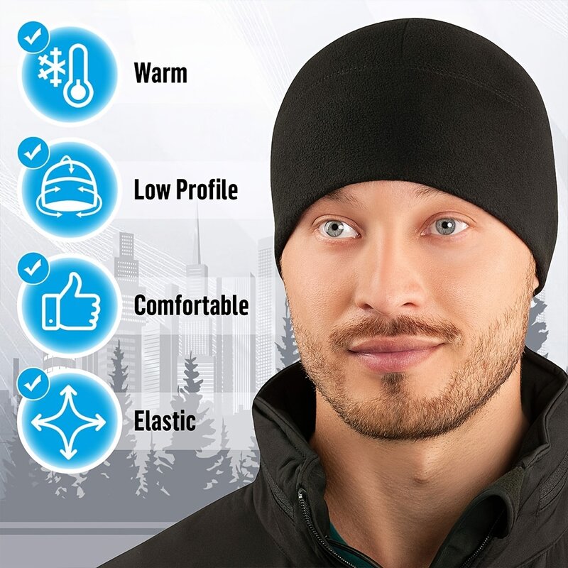 2023 New Unisex Windproof Polar Fleece Warm Beanie Hat Cap Male Winter Ski Cycling Cap Hat For Womenkullies Hip Hop Hats