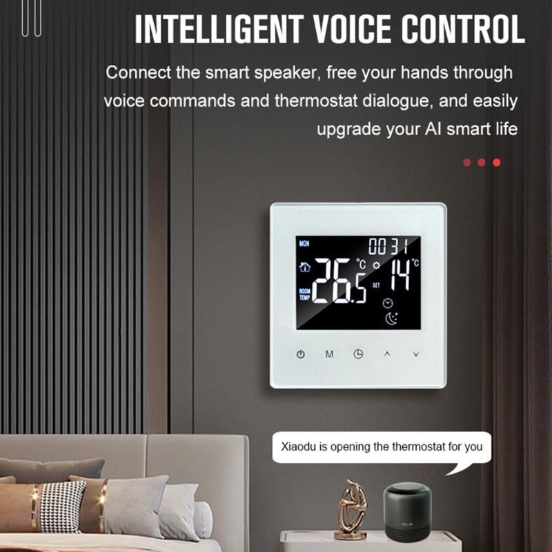 Jianshu Tuya 스마트 홈 보일러 온도 조절기, Wi-Fi 온도 조절기, 따뜻한 바닥 제어, 디지털 온도 조절기, 220V