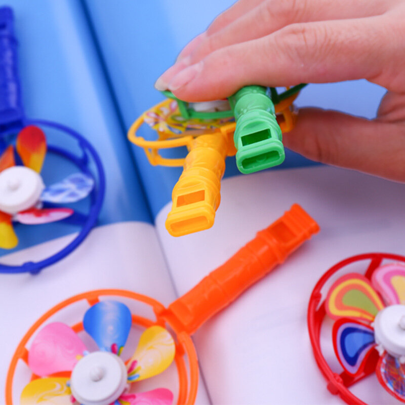 5 sztuk kreatywny kolorowy gwizdek małe wiatraczek zabawki klasyczny gwizdek z tworzywa sztucznego wiatraczek dzieci upominki na imprezę urodzinową dla dziewczynek