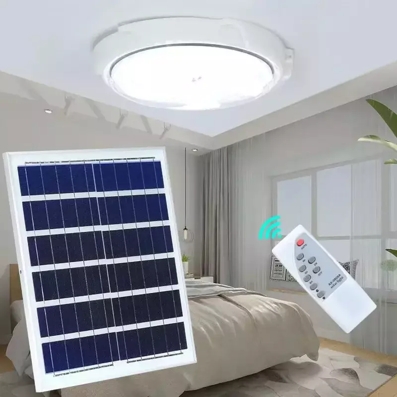 Indoor and Outdoor Remote Control High-power Solar Photovoltaic LED Ceiling Light Corridor Courtyard Super Bright Lighting