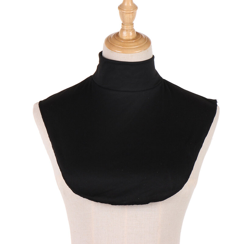 Women Dickey Undershirt Half Tops Fake False Collars Pullover Sweater Hoodie Warmer Turtleneck High Neck Cover Detachable Collar