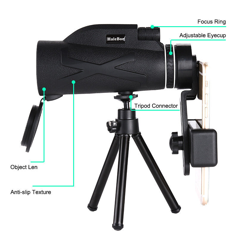単眼望遠鏡双眼鏡,HD, 80x100,レンズ,焦点光学,ベーキング4プリズム,高解像度,観光,ベストセラー