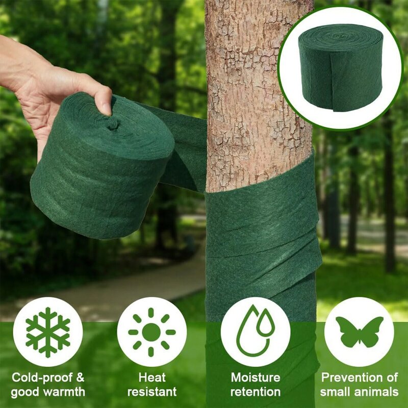 3-warstwowa, zagęszczająca pień drzewa folia ochronna, odporna na zimę folia ochronna na rośliny do pakowania bandaży, utrzymująca ciepło i nawilżająca