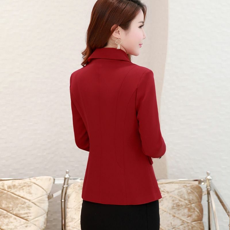 Women's Jackets Causal Single-breasted Basic Elegant Chic Vintage Temperament Design All-match Work Office Clothing Tops New