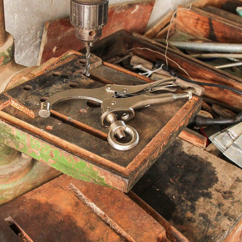 9 inci bor tekan catok penjepit Woodworking memegang dengan kunci dan rilis tuas tang pengunci