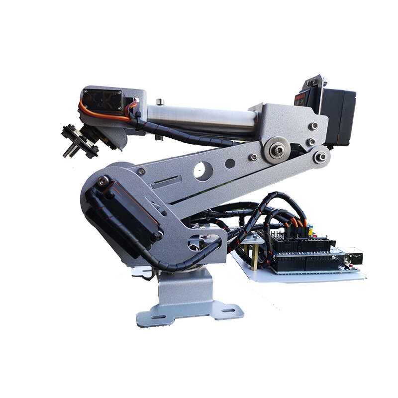 Brazo robótico mecánico con Control remoto, garra de acero inoxidable con Servo MG90 para juguete de niños, Kit de bricolaje, 6 Dof