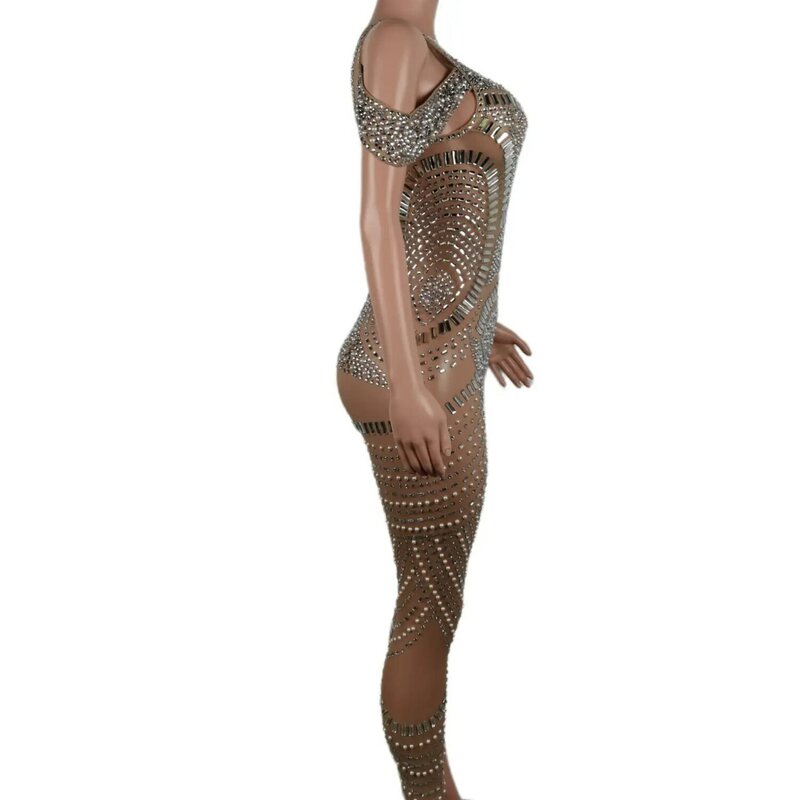 Женский обтягивающий сексуальный полный костюм, искусственная кожа, цельнокроеные брюки, костюм для ночного клуба, бара, сценического костюма Tiejiaku