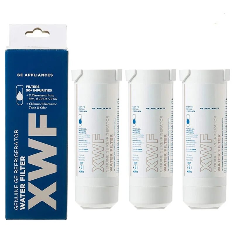Фильтр для воды в холодильнике XWF, Сменный фильтр для воды GE XWF, сертифицированный NSF, 3 шт./партия