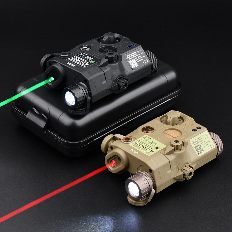 UHP sebuah PEQ-15 IR merah Dot pandangan biru versi hijau cocok 20mm rel senjata Led Scout Light Airsoft aksesori Laser berburu