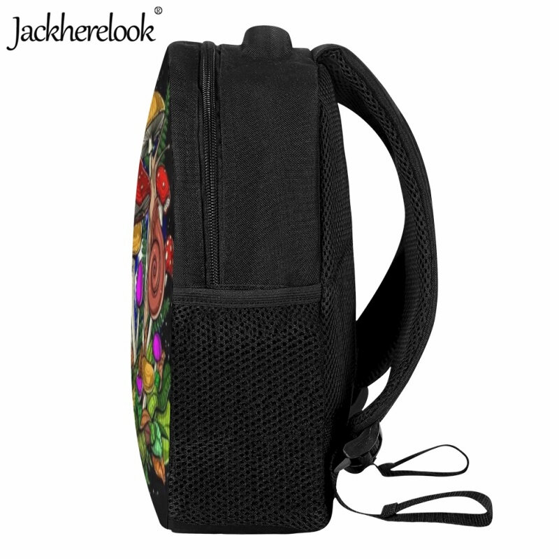 Jackherelook-mochila escolar con estampado de seta psicodélica para niños, mochila práctica para guardería