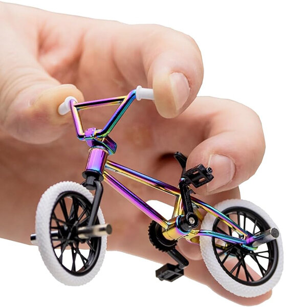 CAUDA-Dedo profissional BMX Tech Deck, Multicolor Oil, Mini Metal, Brinquedos de bicicleta Habilidade, presente para namorado, BMX
