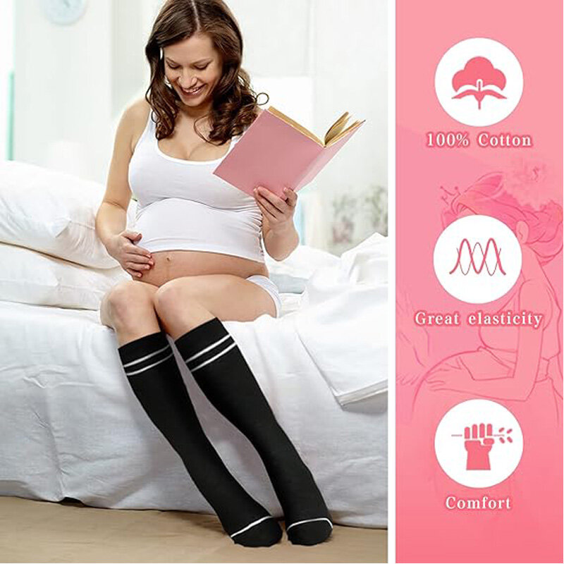 Mutterschaft Kompression Socken | 20-30 mmHg Kompression Socken für Schwangerschaft 1pairs/2 stücke