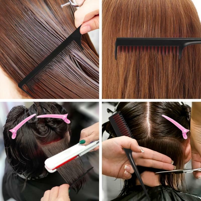 Hair Brushes Set Hair Tail Tools Teasing Hair Brush Edges Brush with Hair Clips for Woman and Girls Hair Styling