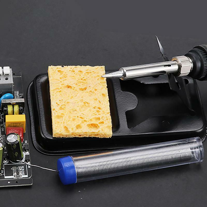 1 Buah spons besi solder spons pembersih suhu tinggi kuning untuk las listrik ujung besi solder bantalan pembersih