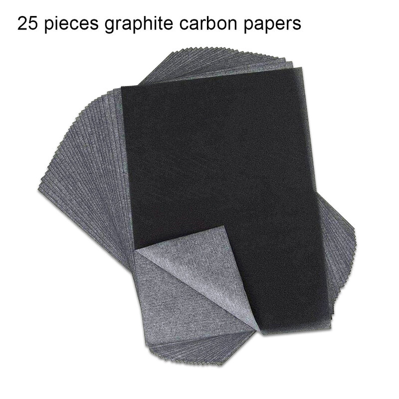 กระดาษคาร์บอนขนาด9X13นิ้ว25ชิ้นช่วยประหยัดเวลากระดาษกราไฟท์