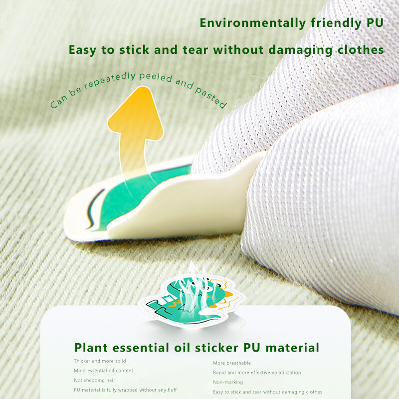 Aibedila 36 Stuks Muggenwerende Patches Cartoon Pure Plant Etherische Olie Stickers Natuurlijke Plant Voor Baby Kind Thuis Buiten