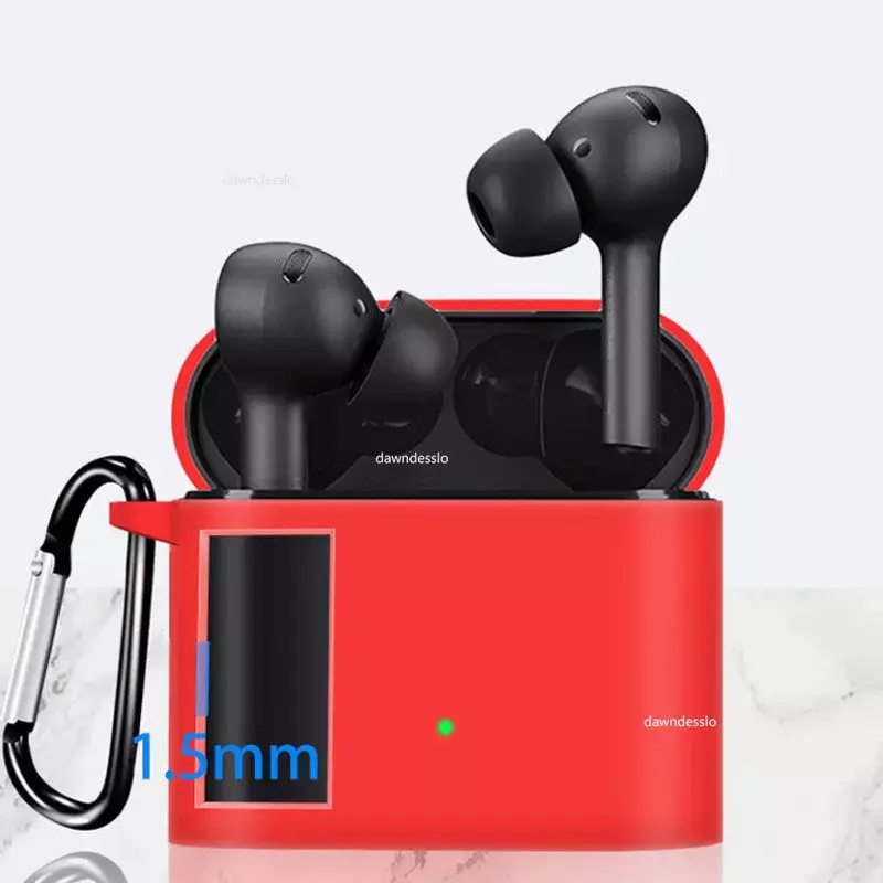 ซิลิโคนหูฟังสำหรับ Xiaomi Air 2 Pro สำหรับ Xiaomi Mi หูฟังไร้สาย True Wireless Air 2 Pro พร้อมพวงกุญแจ