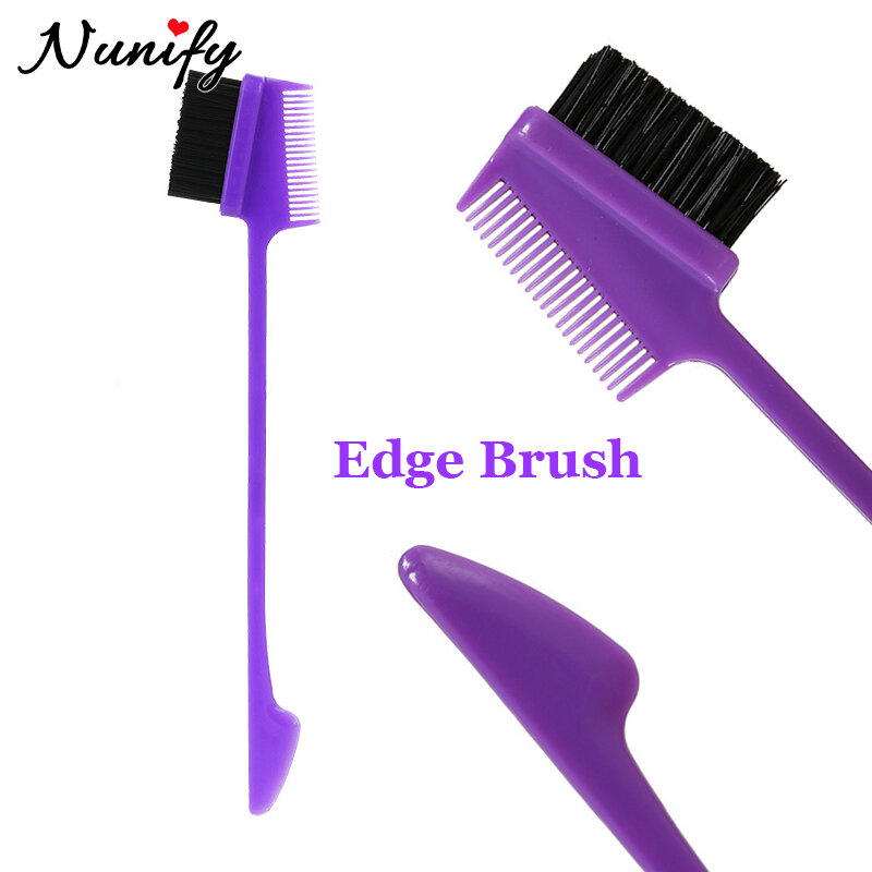 1 Pieces Hair Styling Comb Professional Edge Control Brush For Women White Hair Brushes For Slick Ponytail Three Function In One