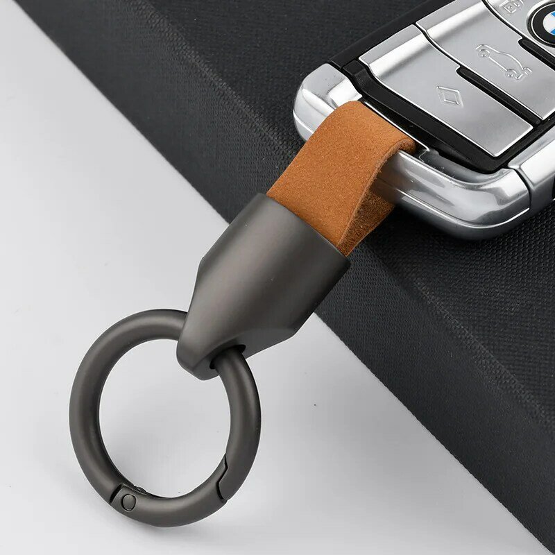 JOFashion-Porte-clés en cuir durable pour hommes et femmes, porte-clés de voiture, fer à cheval, accessoires cadeaux, luxe, vente en gros