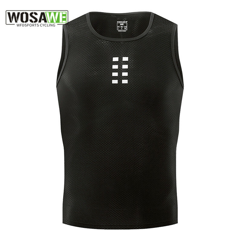 Wosawe-男性用通気性ノースリーブTシャツ,マウンテンバイクベスト,ベース,超軽量