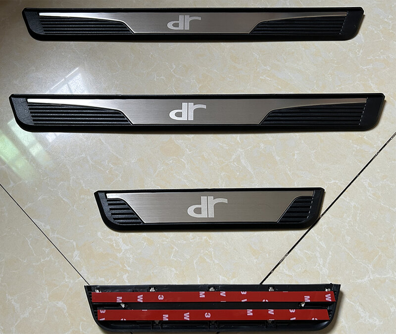 Placa de desgaste de umbral de puerta, protector de almohadilla de acero inoxidable, accesorios de estilo de coche, compatible con Chery dr 4,0 dr 5,0 dr 6,0