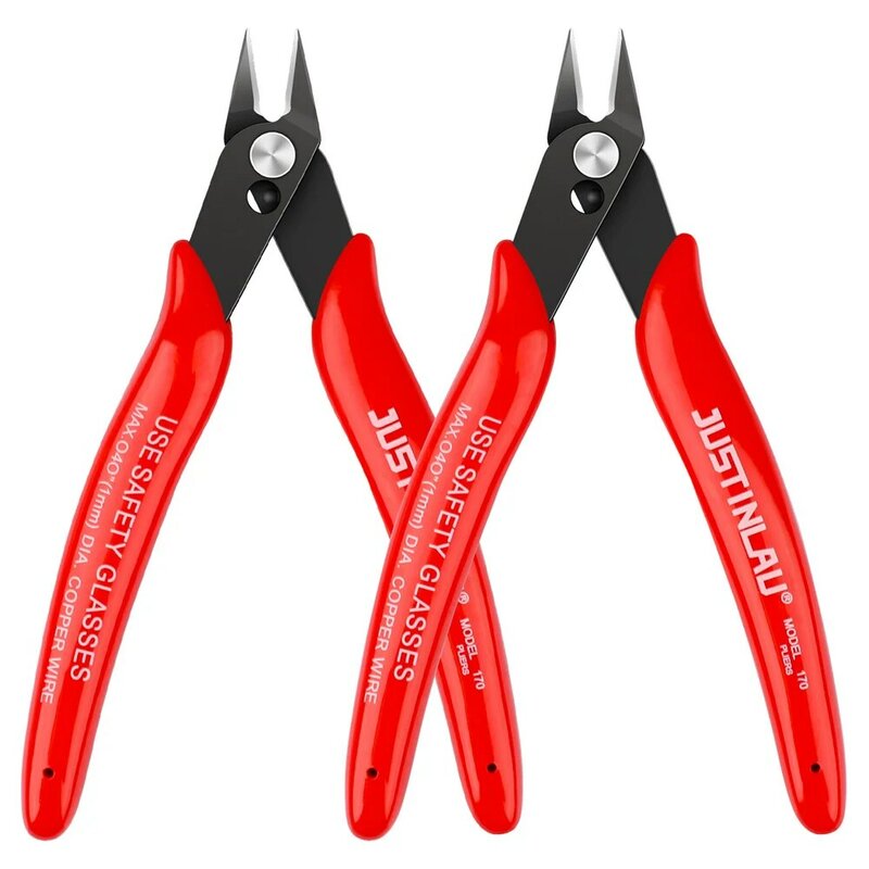 170 przecinak do drutu szczypce do cięcia praktyczne cięcie drutu i kabli płaskie szczypce DIY trymer Bevel Cutter Red narzędzia ręczne
