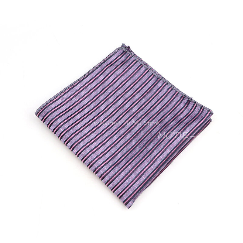 Men's Classic Striped Handkerchief Purple Pocket Square Skinny Tuxedo Suit Shirt For Unique Party Daily Wear Accessories Gifts