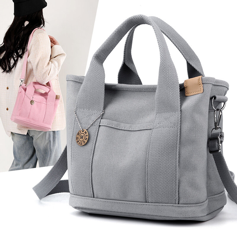 2024 neue Damen Segeltuch tasche mit Reiß verschluss Einkaufstasche Damen große Kapazität und robuste alte japanische Tausend Schicht Tasche