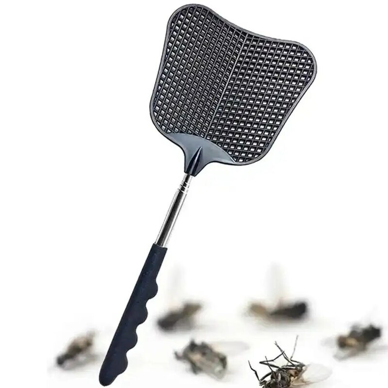 Pemukul lalat teleskopik dapat diperpanjang mencegah hama nyamuk Kebun dapat disesuaikan perangkap Flapper dapat ditarik peralatan pemukul F V9M9