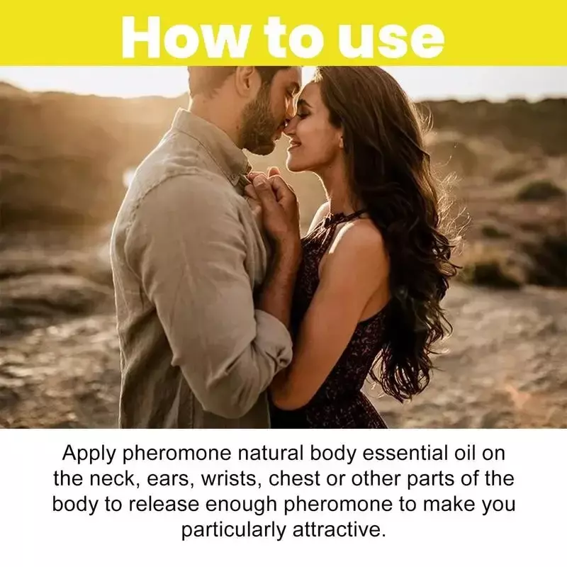 Huile essentielle infusée à la phéromone pour hommes et femmes, parfum unisexe, 10ml