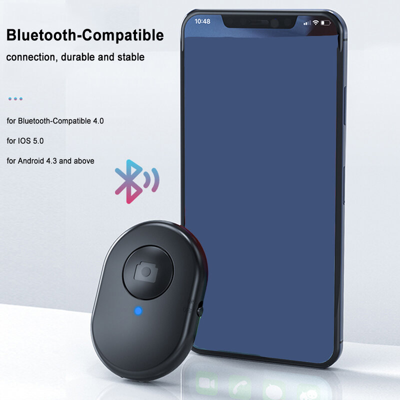 Bluetoothと互換性のあるミニワイヤレスリモートシャッター,iPhone/Android用リモコンシャッターコントロール,ハンズフリー