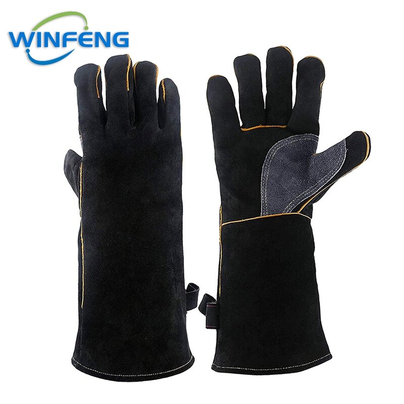 High Temperature Resistance Safety Gloves Heat Resistant Fireproof Protection Supplies for Firefighters Rescuers Welding