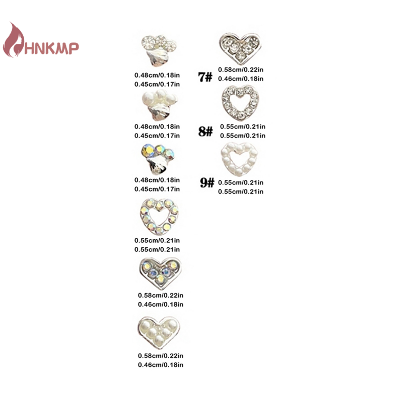 Diamantes dentais ajustadas com pedra de cristal, diamantes dentais, pérola, coração dado forma, decoração dental