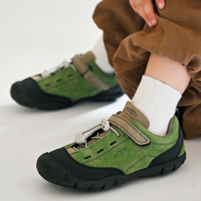 Zapatos de senderismo verdes para niños, zapatillas de Trekking antideslizantes cómodas, zapatos para caminar para niños, zapatos de viaje al aire libre, moda de alta calidad