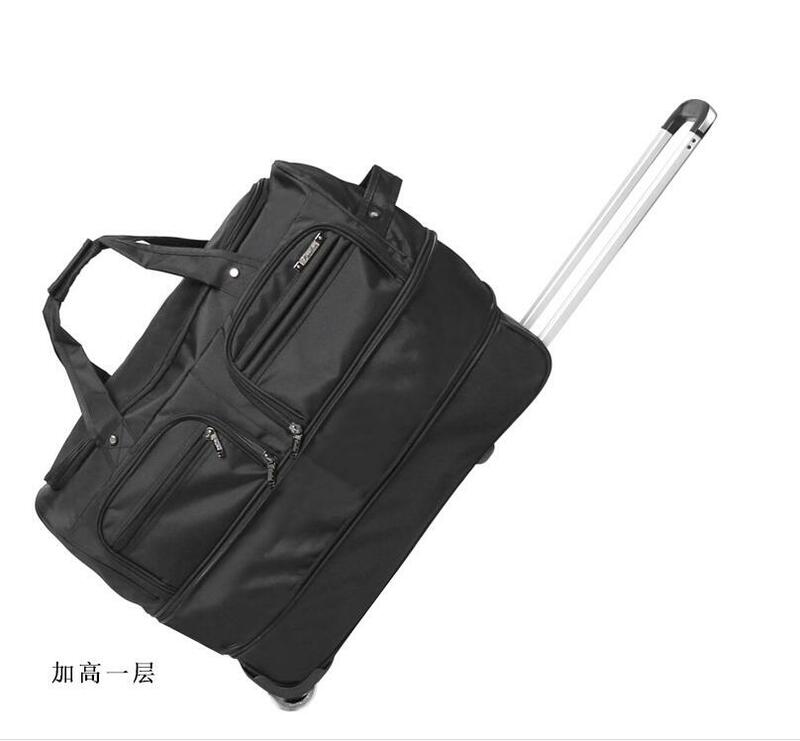 กระเป๋าเดินทาง80L ผ้าอ๊อกซ์ฟอร์ดมีล้อลากกันน้ำได้กระเป๋าเดินทางแบบนักธุรกิจผู้ชายสำหรับผู้หญิง