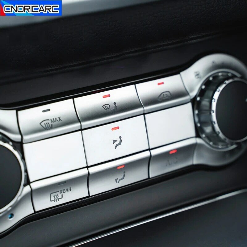 Car Center Console CD pulsanti multimediali cornice decorazione Cover adesivi per Mercedes Benz GLA X156 CLA C117 A classe B W176 W246