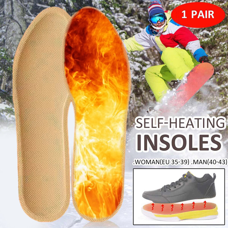 Auto aquecimento artemísia palmilhas, palmilha térmica, quente pé aquecedor pad, arco apoio sapato pad, inverno termostática, 1 par