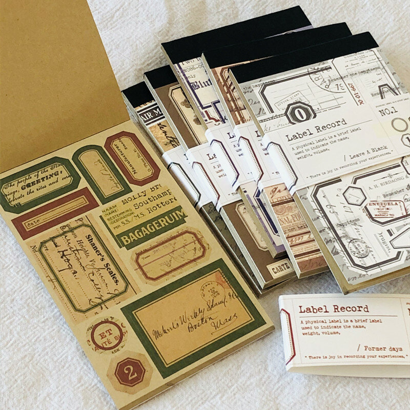 Etichette di bordo classiche Vintage materiale adesivi di carta diario Junk Journal Scrapbooking Card Making decorazione cancelleria di carta